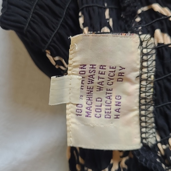 Santiki sundress, medium, black with cream flowers. - Picture 6 of 6